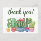 ありがとうヒップスターサボテン水の色イラストレーション ポストカード (正面)