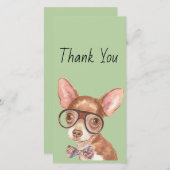 ありがとうヒップスターChihuahua サンキューカード (正面/裏面)