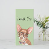 ありがとうヒップスターChihuahua サンキューカード (スタンド正面)
