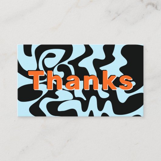 ありがとうビジネス割引ブルーブライトオレンジ 名刺 (正面)