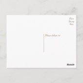 ありがとうピンクとグレーの茶色のストライプ ポストカード (裏面)