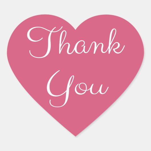 ありがとうピンクと白のハート ハートシール (正面)