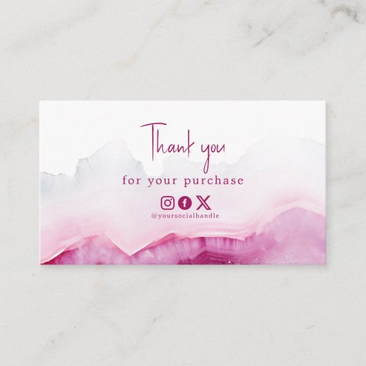 ありがとうピンクのゲート挿入カードのソーシャルリンク エンクロージャーカード (正面)