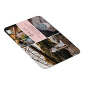 ありがとうピンクの写真コラー結婚ジュ マグネット (右側)