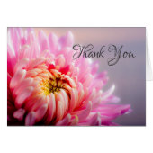 ありがとうピンクキクのマクロフォトノートカード (正面横)