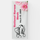 ありがとうピンクデイジー全国ナース週 横断幕 (縦)