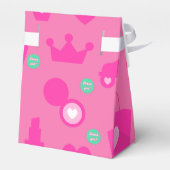 ありがとうピンクドール誕生日パーティー女の子 フェイバーボックス (裏面サイド)