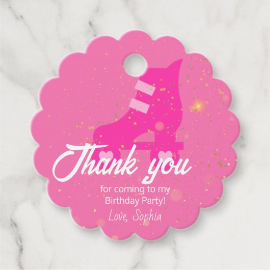 ありがとうピンクドール誕生日パーティー、ローラーブレード フェイバータグ (正面)