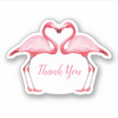 ありがとうピンクフラミンゴ シール (正面)