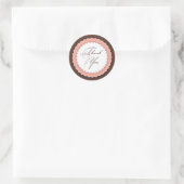 ありがとうピンクブラウン ラウンドシール (バッグ)