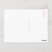 ありがとうピンクローズフラワー空白のフローラポストカード ポストカード (裏面)