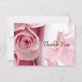 ありがとうピンク色の花 サンキューカード
