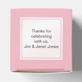 ありがとうピンク/ホワイト/ホワイトのパターストライプン フェイバーボックス (上部)