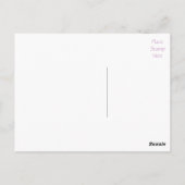 ありがとうピンク&紫の水彩花はがき ポストカード (裏面)