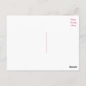 ありがとうピンク&紫の水色の花 ポストカード (裏面)