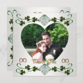 ありがとうフォトカード結婚アイリッシュのUnityノット サンキューカード (正面/裏面)