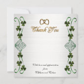 ありがとうフォトカード結婚アイリッシュのUnityノット サンキューカード (裏面)