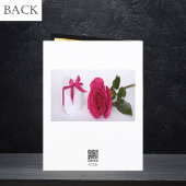 ありがとうフォトカード誕生日金ゴールドバウ黒 サンキューカード