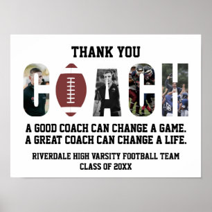 ありがとうフットボールコーチスポーツチームよりクール ポスター