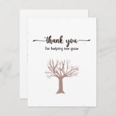 ありがとうフラットカードかわいいシンプルと サンキューカード (正面/裏面)