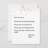 ありがとうフラットカードかわいいシンプルと サンキューカード (裏面)