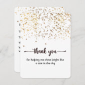 ありがとうフラットカードかわいいシンプルと サンキューカード (正面/裏面)