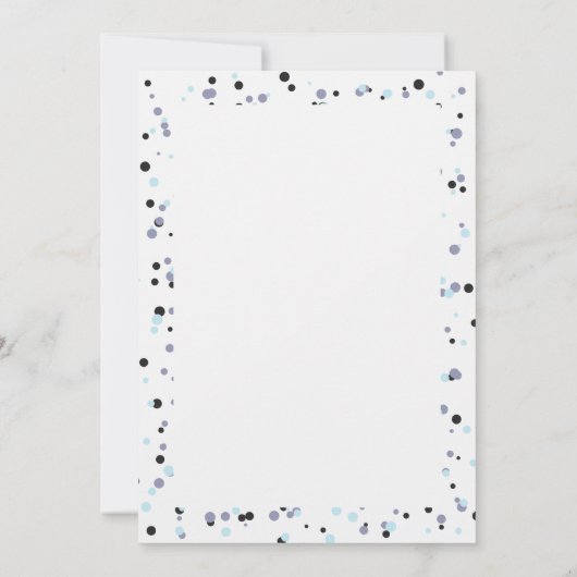 ありがとうフラット卒業北極ブルー サンキューカード (裏面)