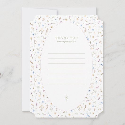 ありがとうフラット – ストーリーブックピンク サンキューカード (正面)