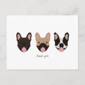 ありがとうフランスのブルドッグ ポストカード (正面)