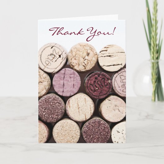 ありがとうフランスのワインボトルコルク サンキューカード (正面)