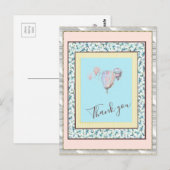 ありがとうフローラブルーバルーンスパークシルバー ポストカード (正面/裏面)