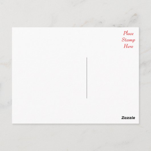 ありがとうフローラ赤、緑の花はがき ポストカード (裏面)