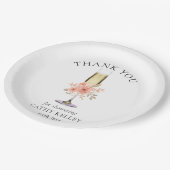 ありがとうブッフェとバブル ブライズシャワー 9" ラウンド ペーパープレート (アングル)