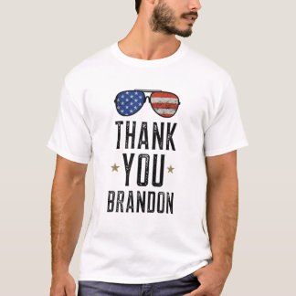 ありがとうブランドンヴィンテージアメリカ国旗のガラス Tシャツ