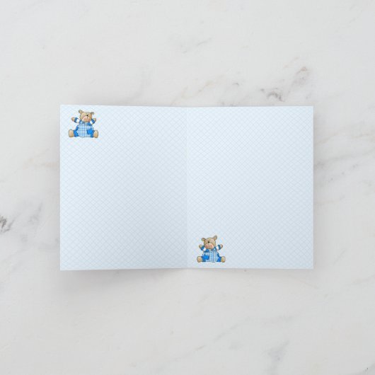 ありがとうブルーモノグラム子供へB サンキューカード (内部)