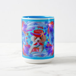 ありがとうプードルコーヒーマグ ツートーンマグカップ