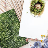 ありがとうヘッジホッグウッドランドベイビーシャワー水色