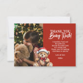 ありがとうベアリークリスマスベア サンキューカード (正面)