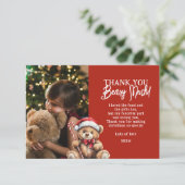 ありがとうベアリークリスマスベア サンキューカード (スタンド正面)