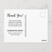 ありがとうベビーお知らせ ワンフォト パステルカラー ポストカード (裏面)