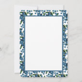 ありがとうベリー多くのブルーベリー感謝のノート サンキューカード (裏面)