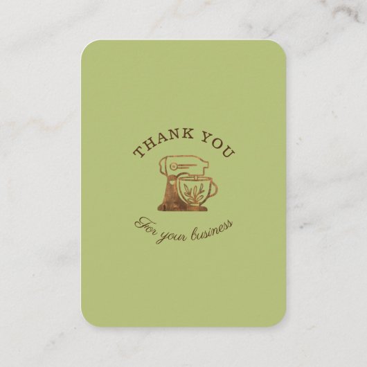 ありがとうベーカリースタンドミキサーエンクロージャカード エンクロージャーカード (裏面)