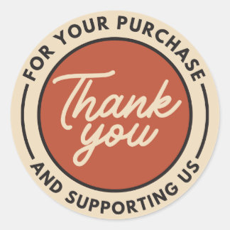 ありがとうベージュレッド ラウンドシール