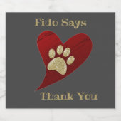 ありがとうペットシッターのポープリント感謝 ビールラベル (シングルラベル)