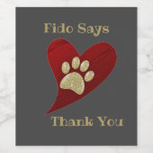 ありがとうペットシッターのポープリント感謝 ワインラベル (シングルラベル)