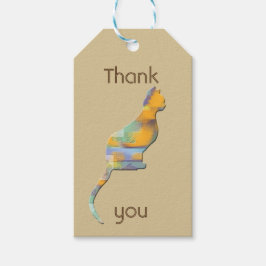 ありがとうペットシッター色ブロック子猫 ギフトタグ