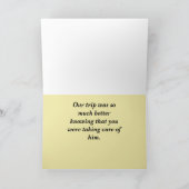 ありがとうペットシッターLight Brown with Paw Print カード (内部)