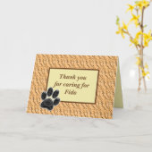ありがとうペットシッターLight Brown with Paw Print カード (黄色い花)