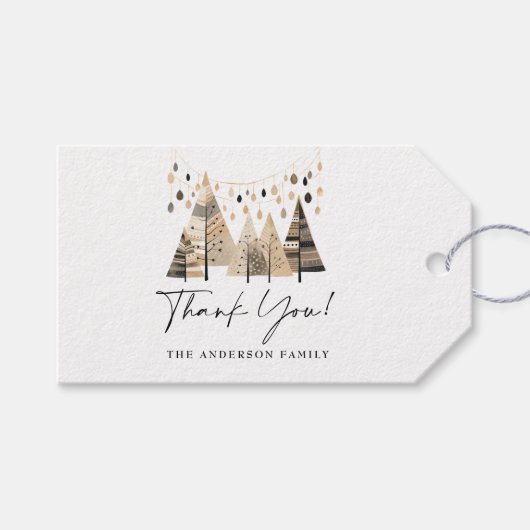 ありがとうボホクリスマス ギフトタグ (正面(横))