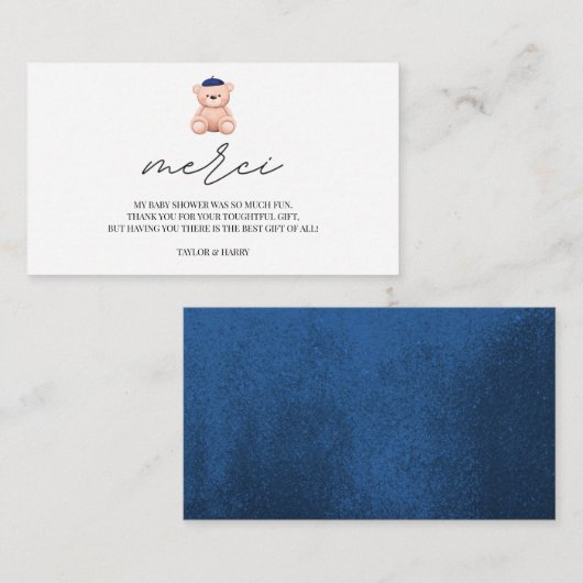 ありがとうボンジュールベフランスのビーシャワー エンクロージャーカード (正面/裏面)